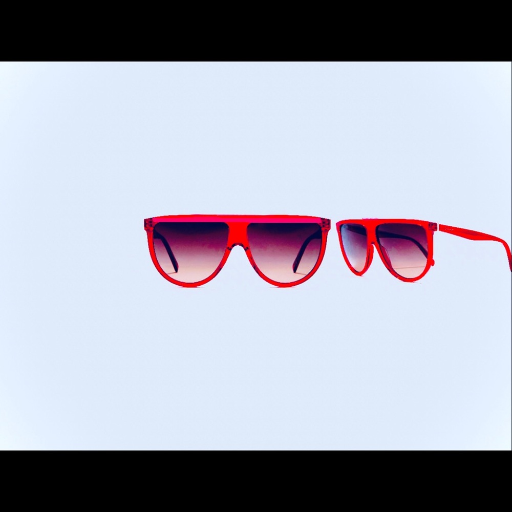 CELINE® AUTHENTIC MAGENTA ACETATE GLASSES NWT! CELINE CASE/CLOTH INCLUDED 💕 - Picture 8 of 12
